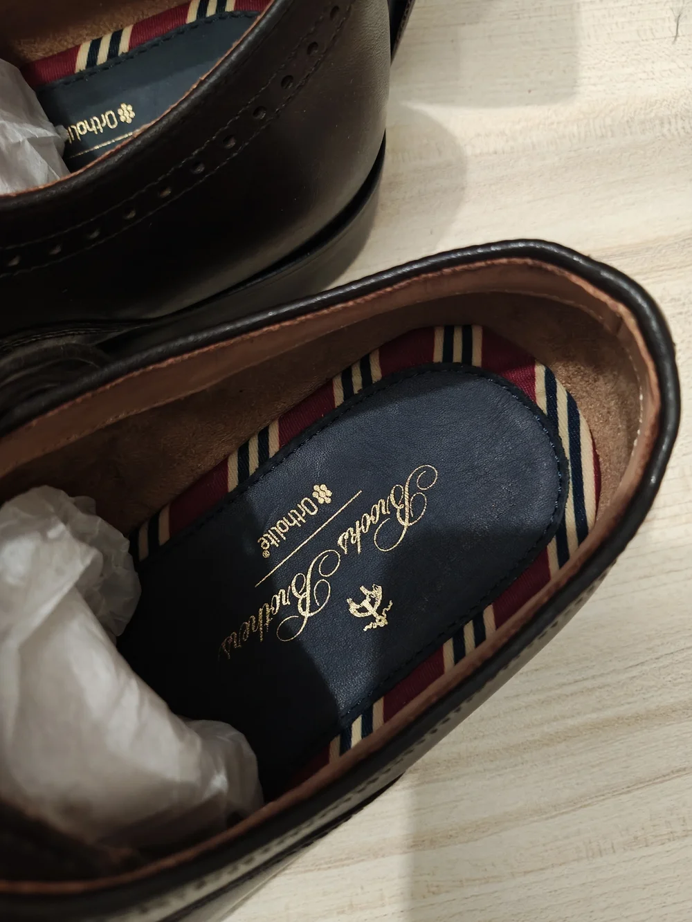 Brooks Brothers Dark Brown Leather Wingtip Oxfords 8